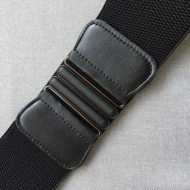 And Stylish Comfortable Black Elastic Waist Belt For Women Ideal For Dressy Wear Casual