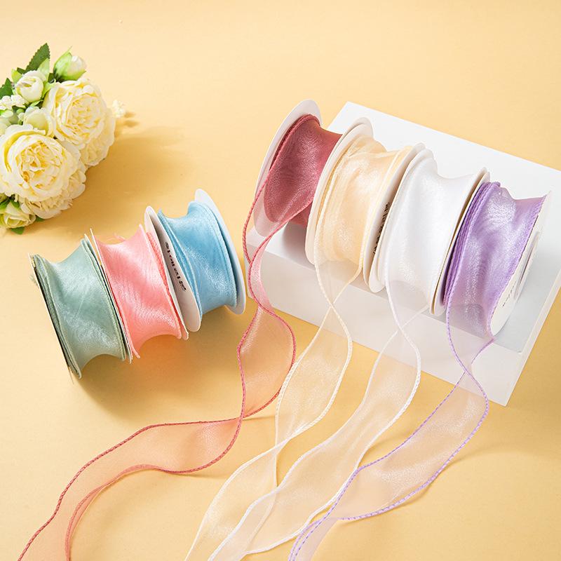 Valentine's Day Korean Fishtail Yarn Ribbon for DIY Flower Bouquets and Cake Decorations