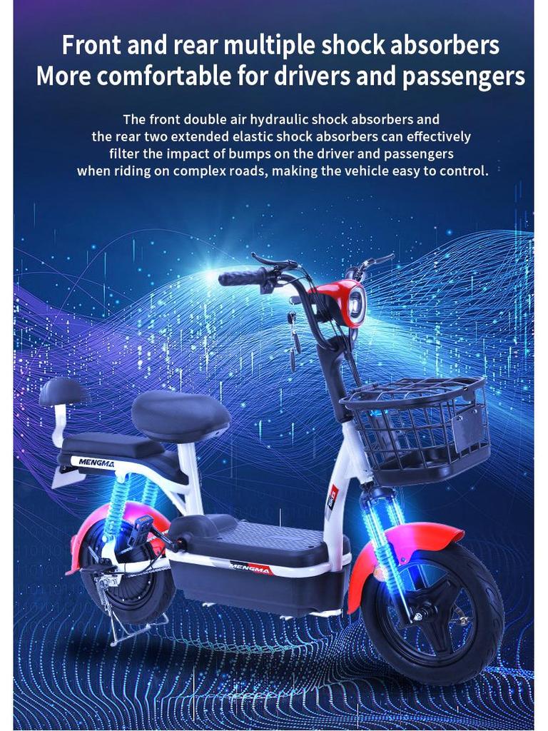 Electric Commuter: Lightweight 48V Electric Bicycle & Scooter for Families
