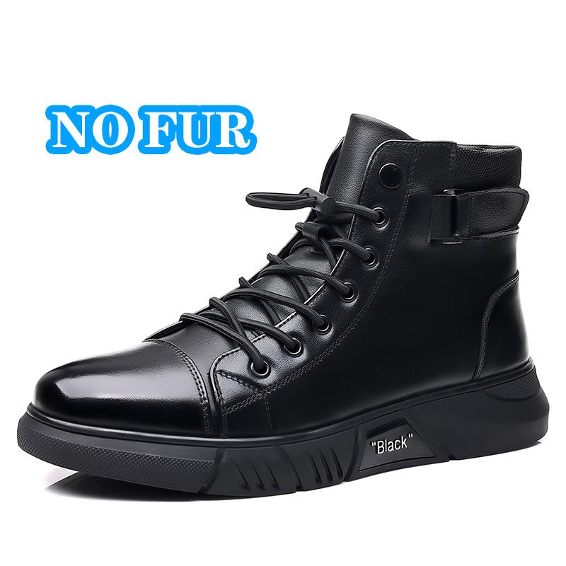 

Fashion Wear-resistant Casual Ankle Boots Classic Leather Hiking Shoes Handmade Lace Up Walking Botas Street Style Male Motocross Boots 44