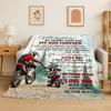Gift Thanks To My Son Letter Present Flannel Blanket Soft Throw Blanket for Bedroom Living Room Bed Travel Camping Picnic Nap