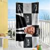 Cristiano Ronaldo's Blue Suit Beach Towel Super Soft Microfiber Quickdry Fabric Comfortable Lightweight