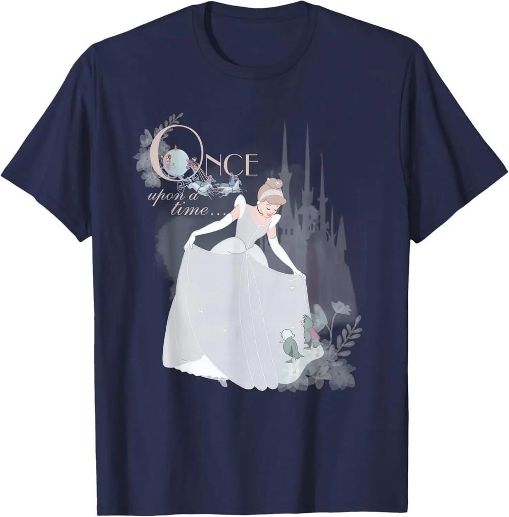 Hot Fashion Casual Princess Cinderella Vintage Once Upon A Time T-Shirt S-4XL Four Seasons Unisex