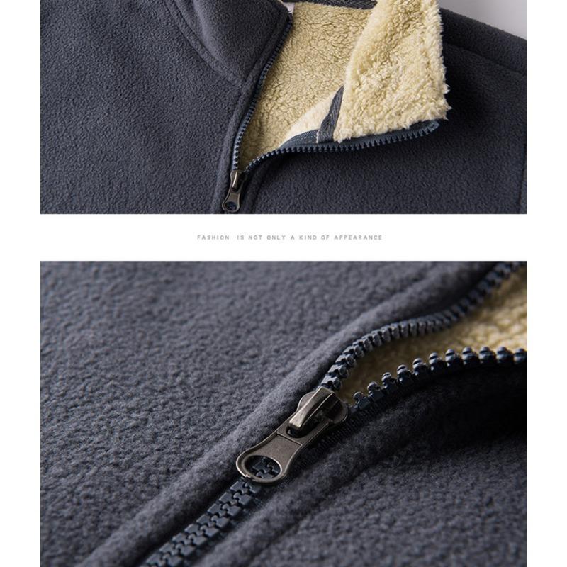 Men S Fleece Stand Collar Vest Warm Casual Fashion