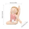 Multicolor Resin Sculpture Little Yoga Girl Home Decorative Ornaments Figurines Miniature Crafts Gifts Car Console Decoration