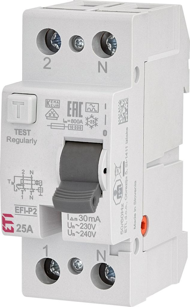 EFI-P2 A 25/0.03 differential circuit breaker