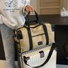 Oxford Cloth Large-capacity Travel Bag Women's Fashion Duffel Bag Dry and Wet Separation Simple Solid Color Portable Sports Fitness Bag