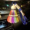 Funny Badminton Keychain Rainbow Color 3D Printing Keyring Fashion Badminton Bag Pendant  Gift