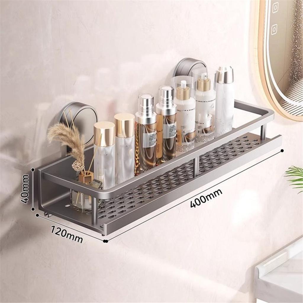 2026 New Suction Cup Storage Rack, Shower Shelves for Inside Shower No Drilling,Large Capacity Removable Bathroom Storage Rack