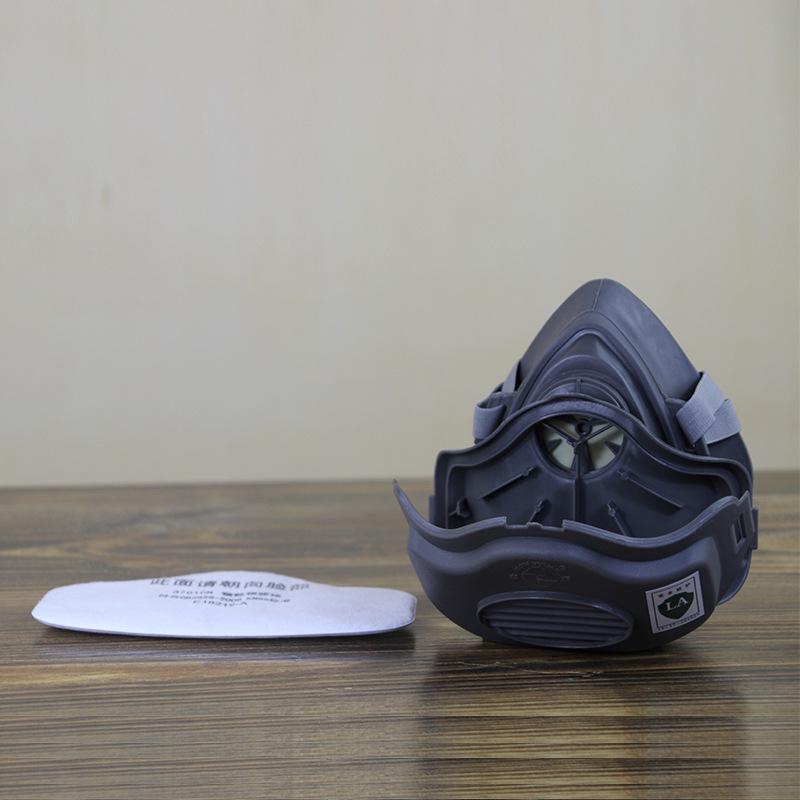 HY3200 3-Proof Industrial Dustproof M Half Mask with 3701 Filter Cotton for Renovation and Grinding