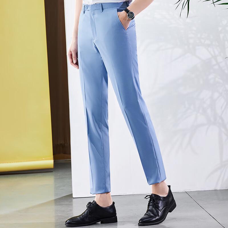 Men's Business Casual Straight Leg Trousers