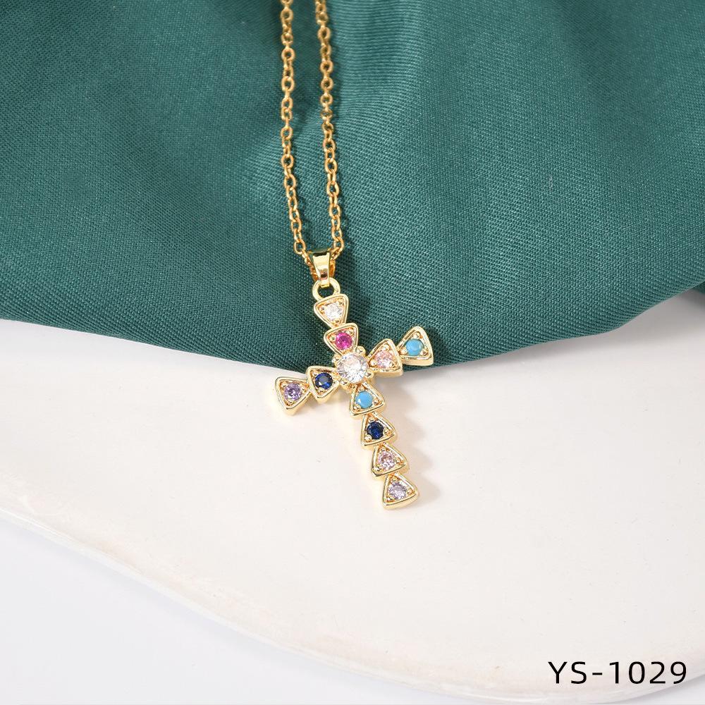 Fashion Trendy Titanium Steel Cross Necklace Women Luxury Versatile Accessory