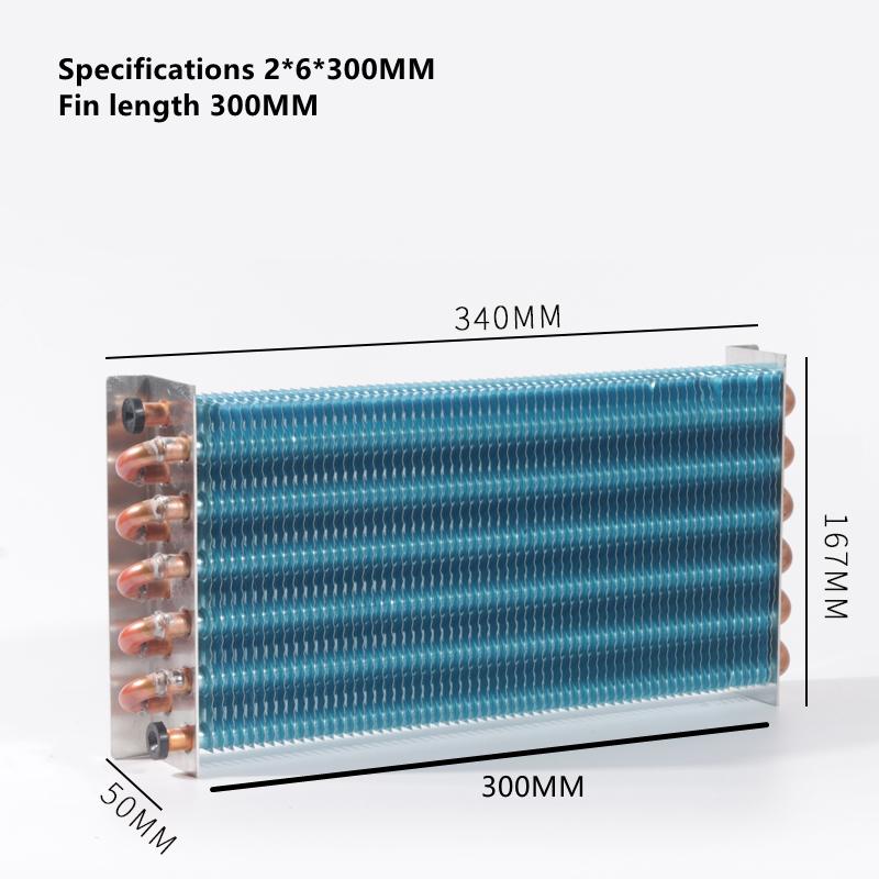 

340*50*167MM Copper Tube Aluminum Fin Evaporator Condenser Radiator Refrigerator Freezer Refrigeration Equipment 340-50-167MM