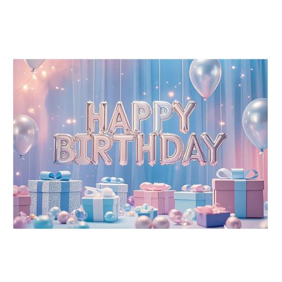 Happy Birthday Banner Hintergrund, Party Foto Hintergrundtuch für Feier, Girlande Flaggen Dekoration für Kinder Frauen, Happy Birthday Zubehör
