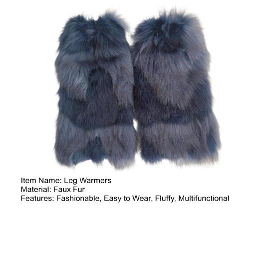 Faux Fur Leg Warmers Women Winter Fuzzy Leg Warmers Soft Furry Boot Cuff Fluffy Boot Sleeves for Party Costume Date Street Wear