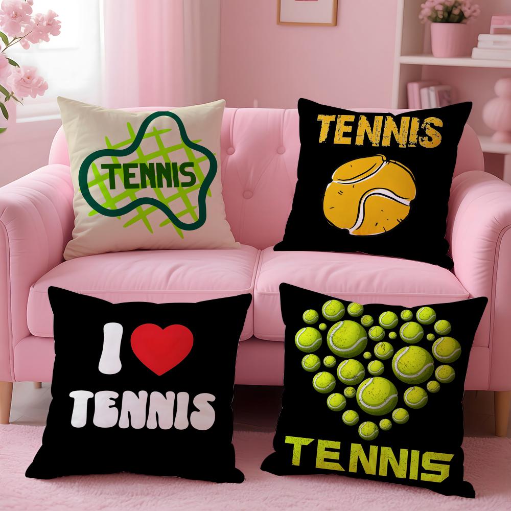 Funny Tennis Cushion Cover Comfort Sofa Bed Silky Elegant Invisible Zipper Decorative Holiday Gifts