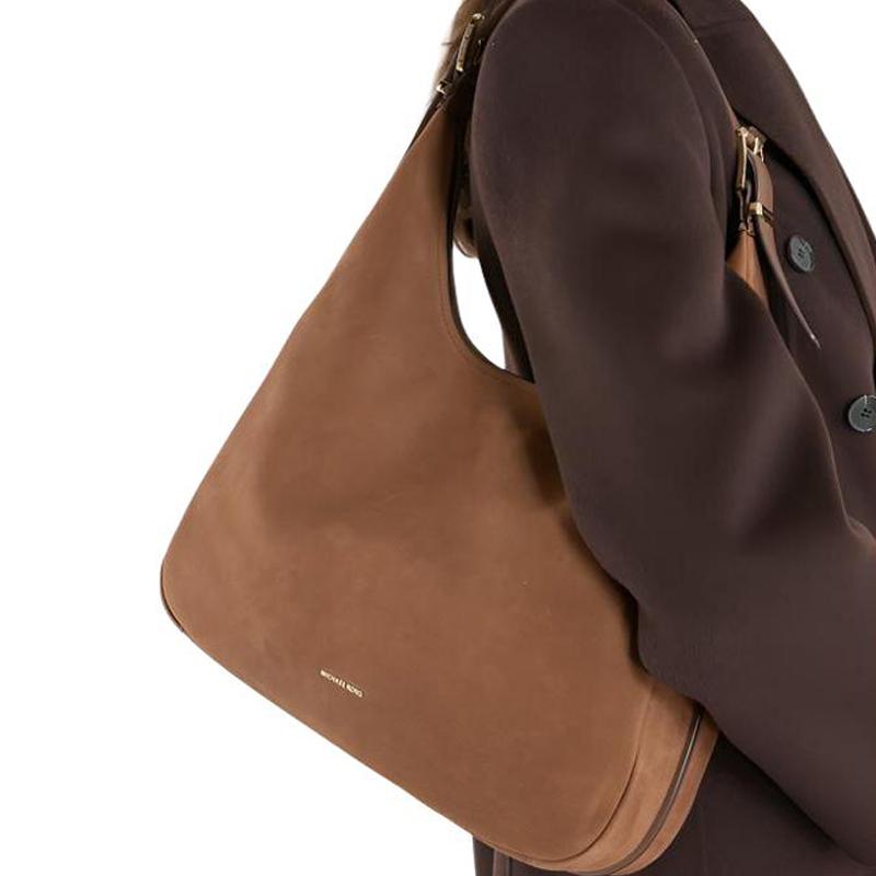 MICHAEL KORS Logo hardware cow leather shoulder bag women's brown