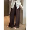 Pantalones de Mujer de Cintura Alta Pierna Ancha Verano Finos Sueltos Casuales Pantalones Harajuku