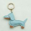 In-Stock Dachshund Cartoon Pendant Leather Dog Bag Charm Phone Case Accessory Creative Car Charm