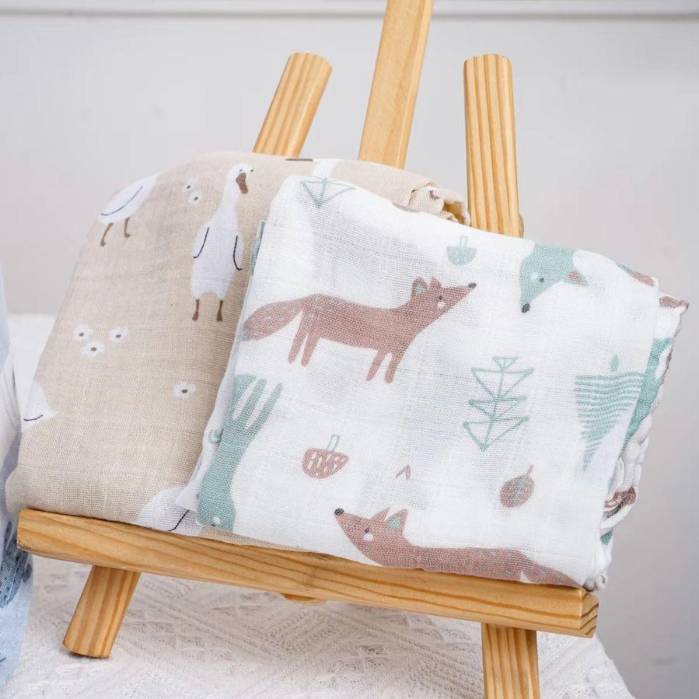 Baumwolle Baby Puckdecke Cartoon Druck Baby Kinderwagen Abdeckung Baby Wickeltuch Schlafsack Jungen Mädchen