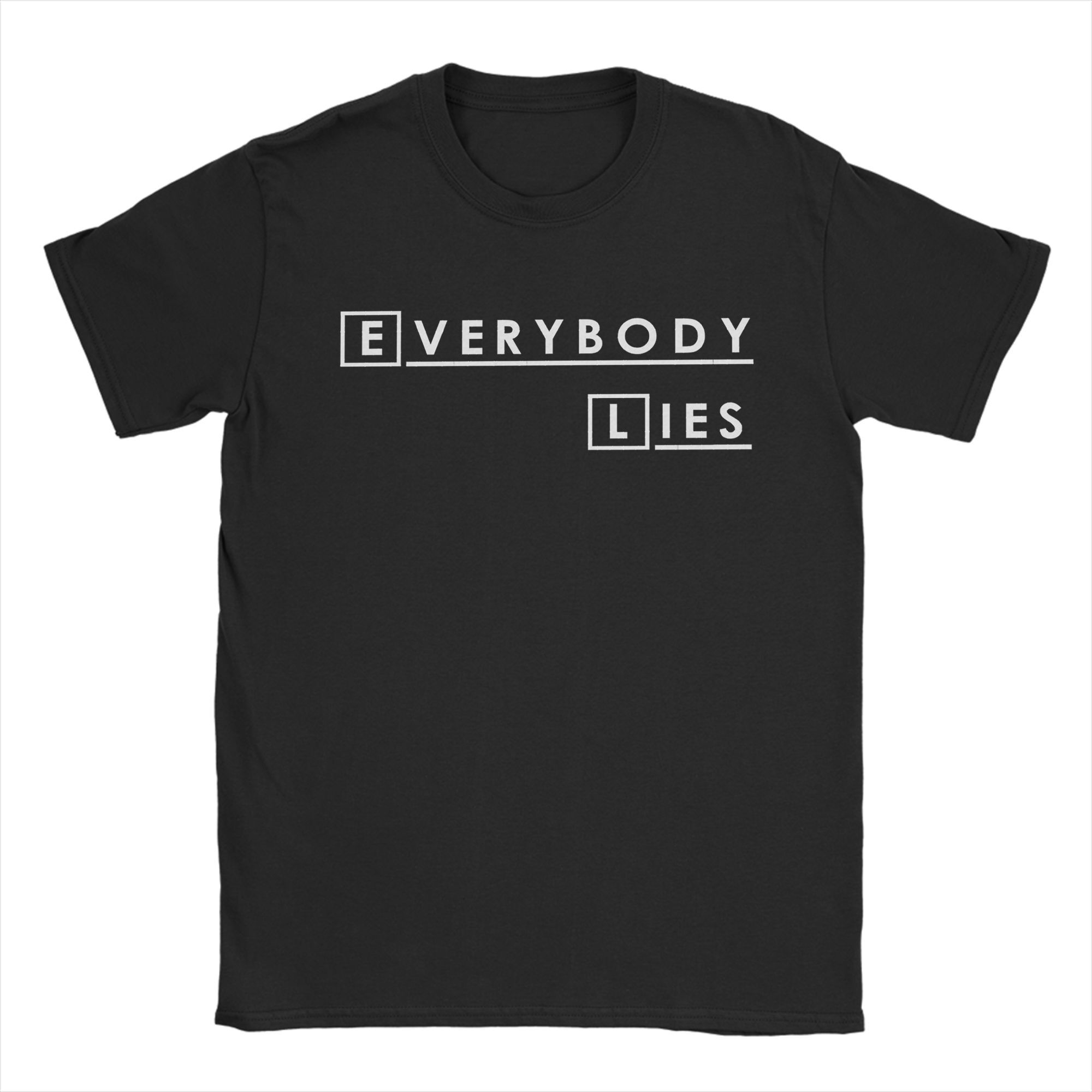 House M.D. Everybody Lies T Shirt Men s  100% Cotton Awesome T-Shirts O Neck Dr Gregory Tee Shirt Short Sleeve Tops Summer - ... S разноцветный