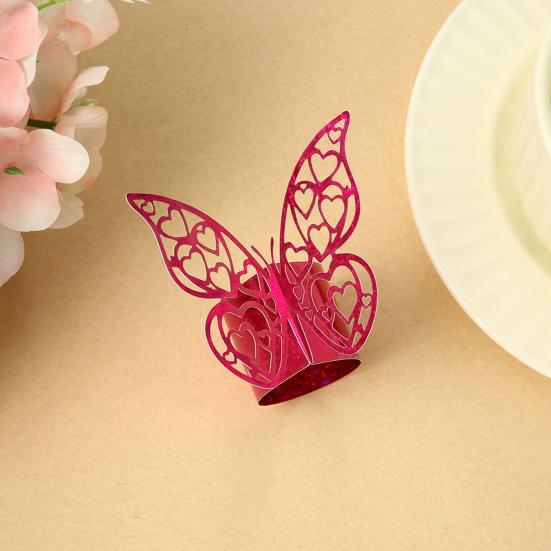 10 Pcs 3D Butterfly Gift Wrap Hollow Butterfly Glitter Wrapping Ribbon for Craft Floral Wedding Gift Wrapping