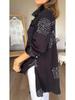 Womens Fashion Loose Swallowtail Shirt Sexy Print Spring Summer European American Style