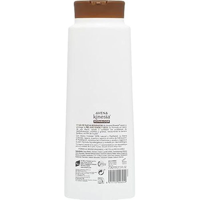 Bath Gel - KINESIA OAT - 750 Ml - Repairing - Paraben-Free - Dry and Sensitive Skin