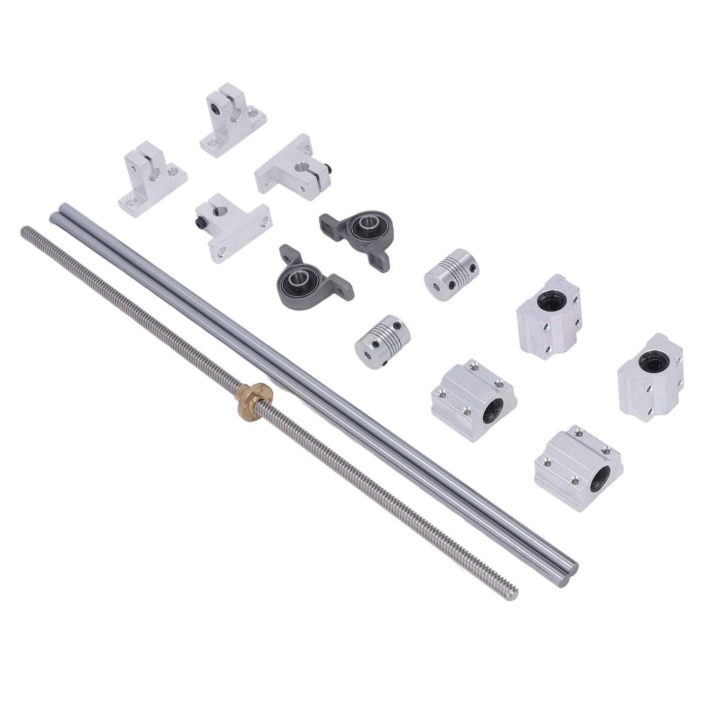 T8  Screw Kit 350mm Horizontal Optical Axes 8mm Double Rail Shaft Support Bearing