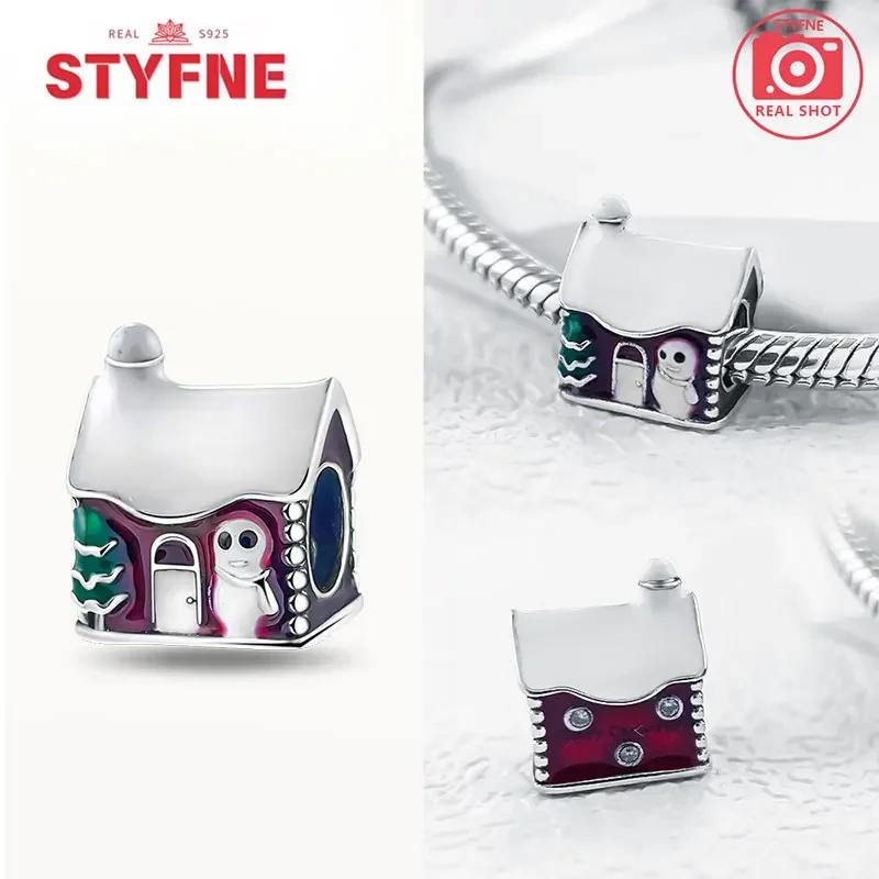 Copperchristmas Gifts Charms Snow Housebeads Christmas Collection Fit Original Bracelet Diy Jewelry Gifts For Women