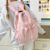 Niche Ins Fresh Solid Color Backpack Cute Female Student Large Capacity Campus Class Backpack Simple Casual Bag