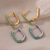 Luxury Zirconia Hoop Earrings for Women Shiny Stainless Steel Earrings Trend Wedding Aesthetic Jewelry pendientes