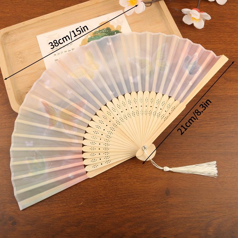 Folding Fan Bamboo Hand Fans Decorative Fan For Women Dancing Fan Gifts Wedding Party Crazy Hour Fans Party Favors