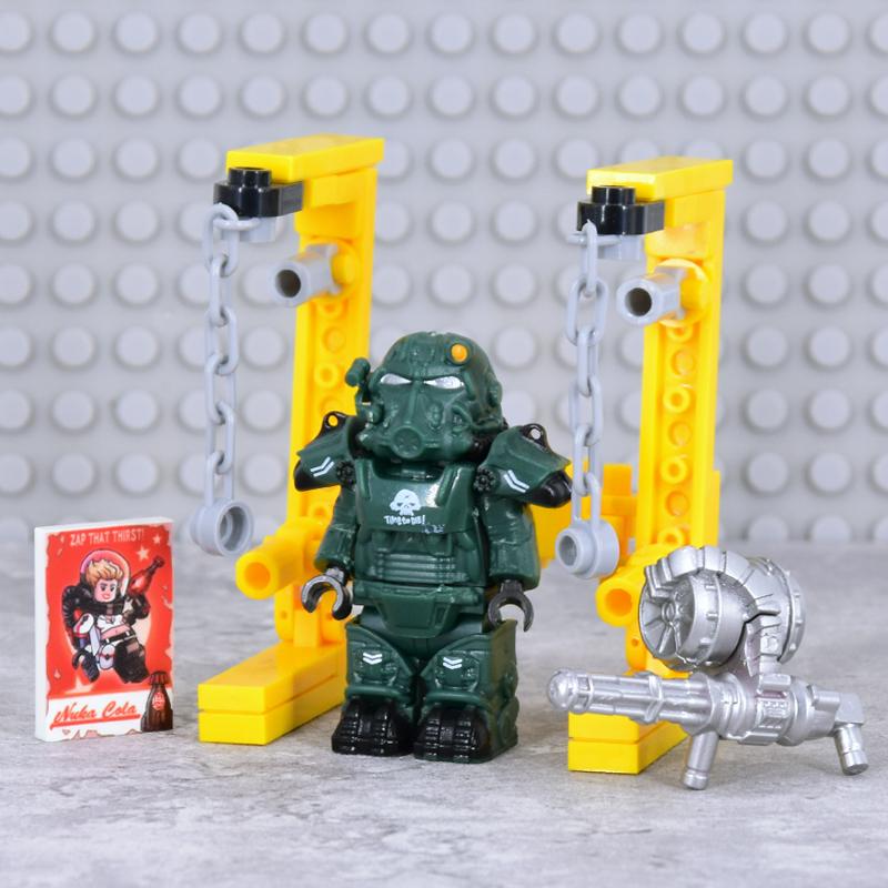X-01 Askeri Askerler Mini Aksiyon fallouted Şövalyeler Braket Model Figürler Silahlar Robotlar Mecha Yapı Taşları Tuğlalar Oyuncaklar
