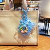 Rotating Fishing Fishing Toy Keychain Anti Loss Car Key Ring Cartoon Bag Pendant  Birthday Gift