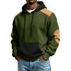 Men's Knit Color Block Hoodie for Winter Casual Wear