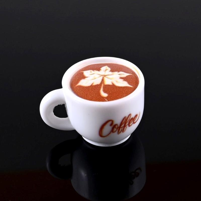 Elegant Resin Coffee Cup Set French Style Dollhouses Decors For Realistic Afternoon Coffee Cup Scene 36 Pieces