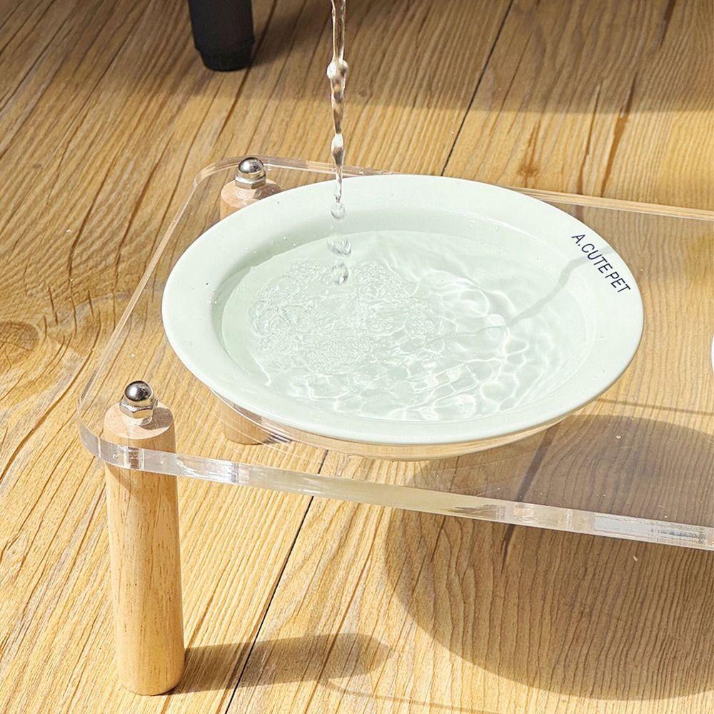 Protect Cervical Spine Raised Cat Feeder Single/Double Bowl Cat Drinking Feeding Bowl  Indoor