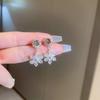 Exaggerated Luxury Crystal Flower Stud Earrings Women's Temperament Elegant Fashion Design Wedding Party Jewelry Valentine Gifts