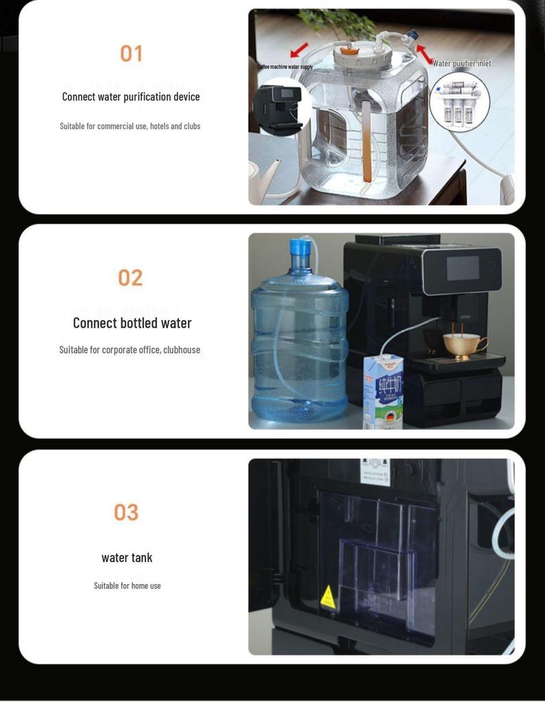 Touch Screen Smart Coffee Machine: Fully Automatic Espresso & American Style for Home or Hotel Use