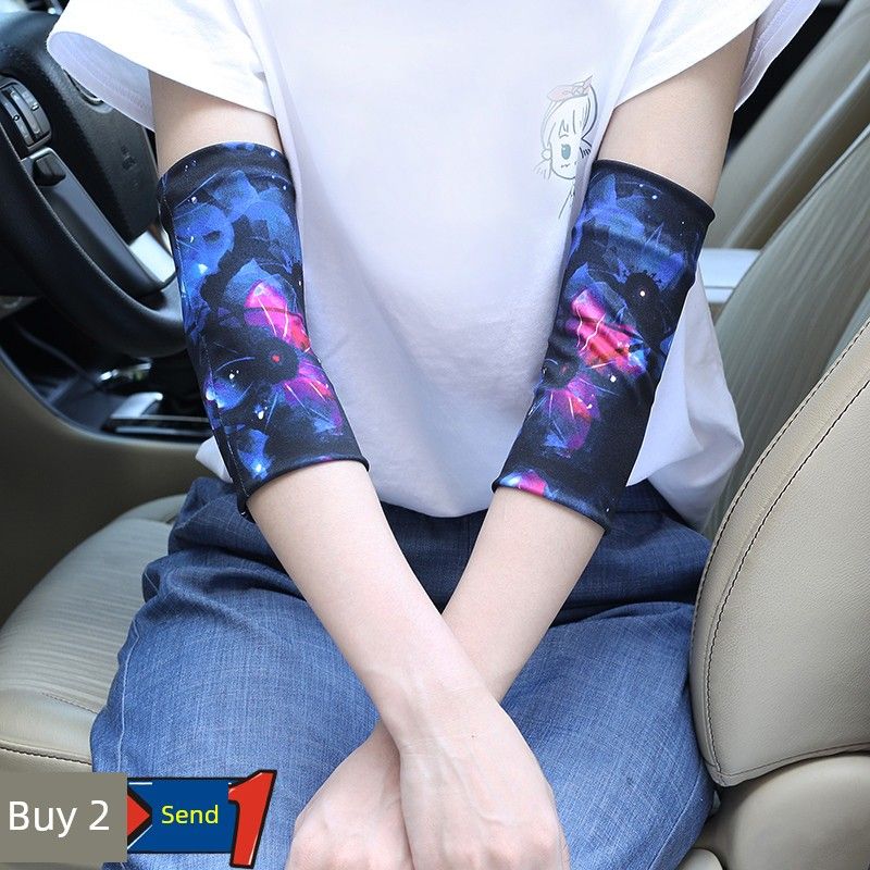 

Sports Elbow Guard Arm Protective Cover Spring and Summer Men and Women Scar Cover up Tattoo Big Arm Arm Sleeve Air-Conditioned Room Joint Heattech Colorful Black One size