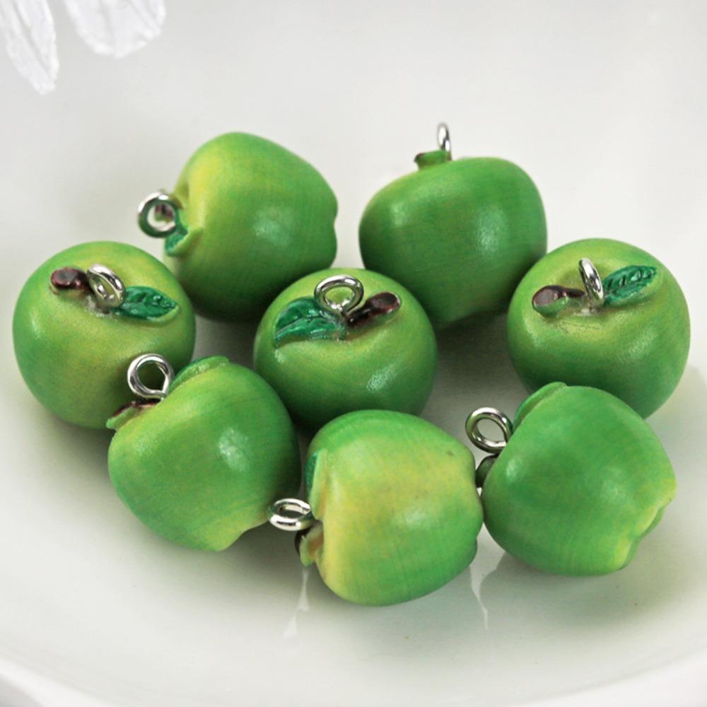 10pcs Resin Fruit Beads Simulated Fruit Keychain Making Accessories DIY Earring Necklace Jewelry