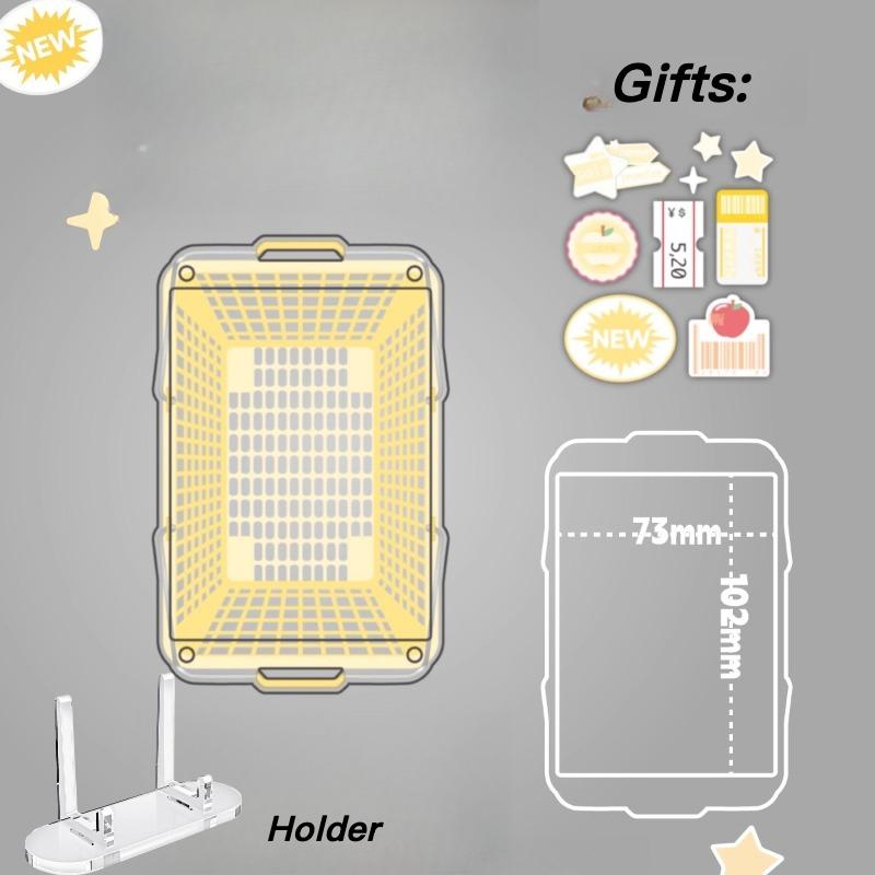 Shopping Basket Acrylic Photo Frame Creative Kpop Card Holder 3 Inch Anime Photocard Protective Case Stylish Card Sleeves 2025
