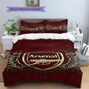 Arsenal F Pattern Bedding,Quilt Set Quilt Cover Pillowcase Home Birthday Gift(1 * Duvet Cover + 2 * Pillowcase, Without Core)