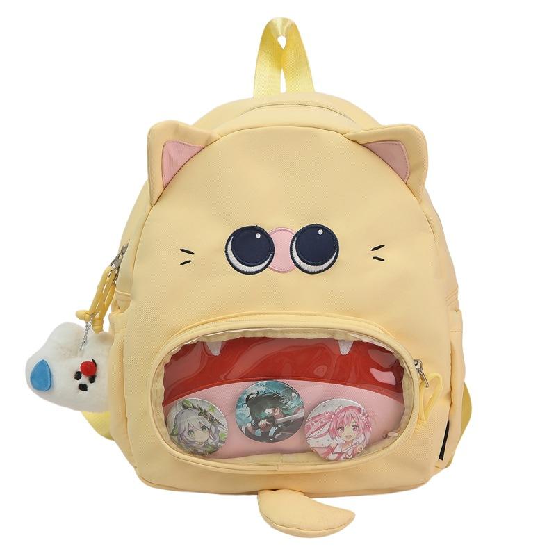 Japanese ins high-value girl cute pain bag new second-dimensional soft girl transparent backpack female cartoon backpack
