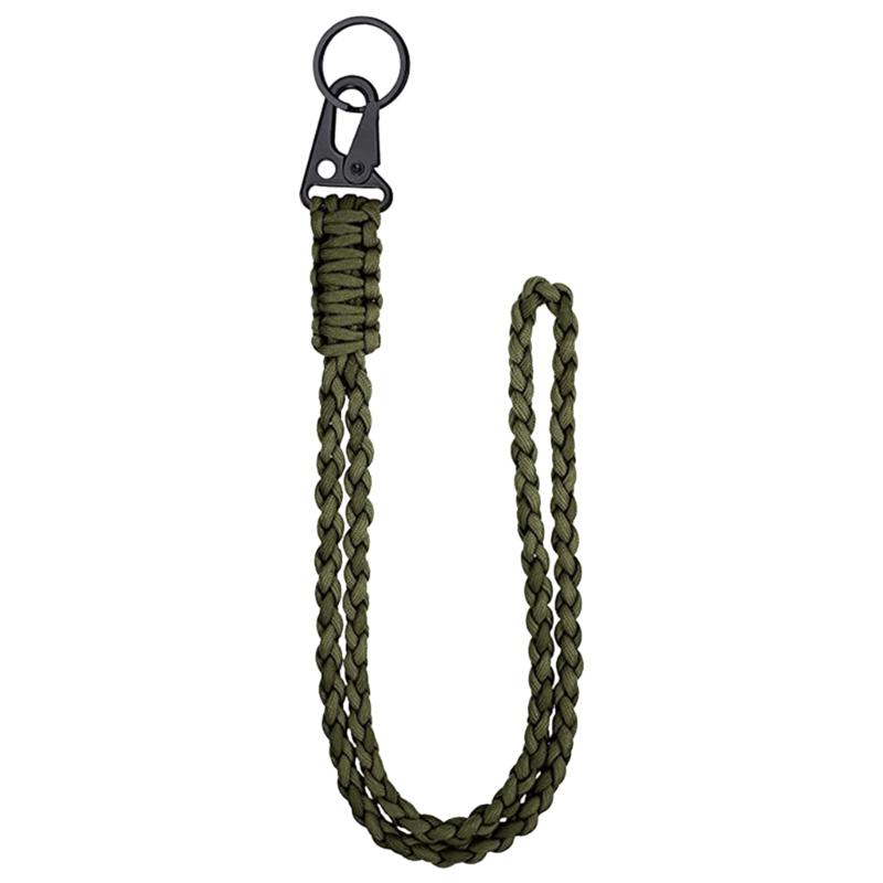 2 Stück Paracord Schlüsselanhänger mit Karabiner Paracord Halsband Schlüsselanhänger Strapazierfähiges geflochtenes Seil Halskette Schlüsselanhänger