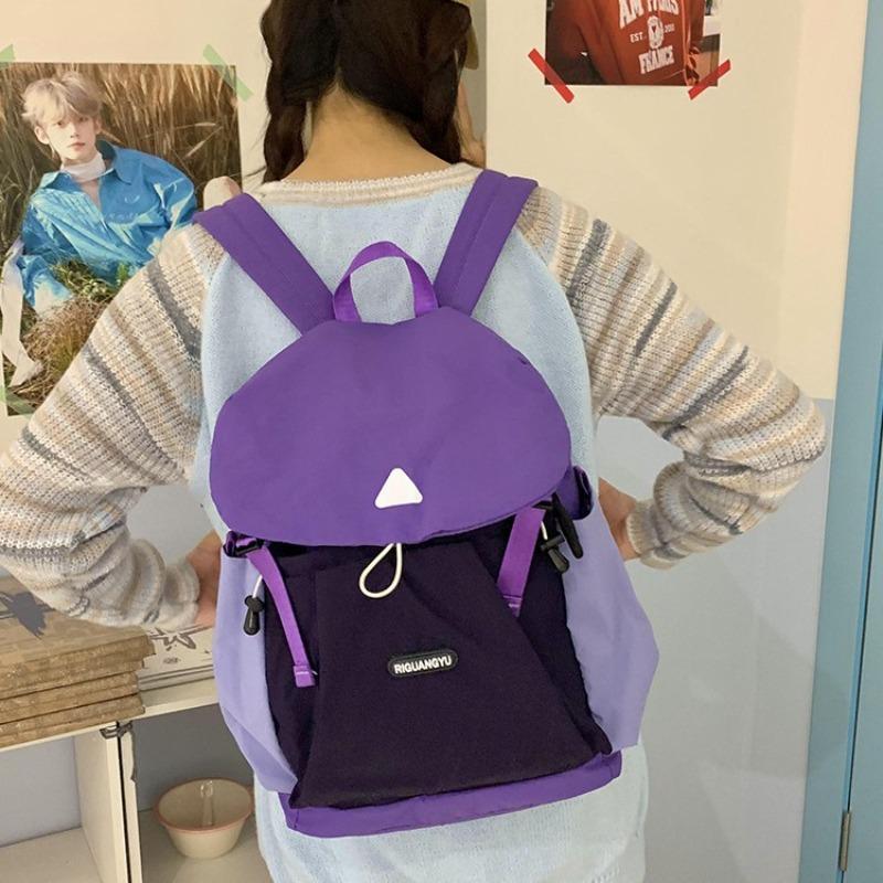 Student backpack new simple niche design casual versatile lightweight backpack