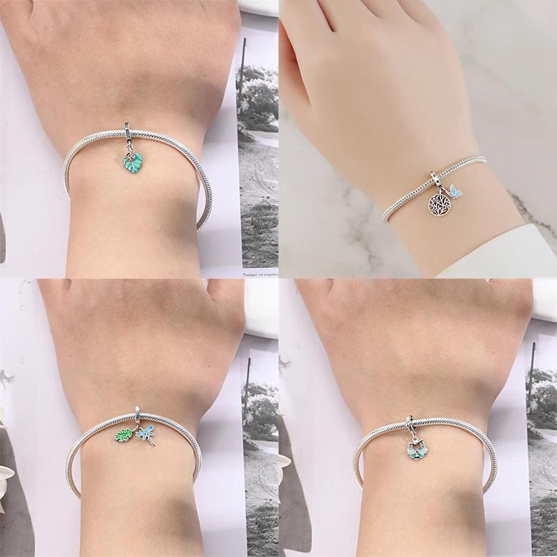 Anniversary Charm Bead Components Copper Metal Butterfly Bees Dragonflies Bead Components Compatible With Bracelet High Quality Fine Jewelry Necklace