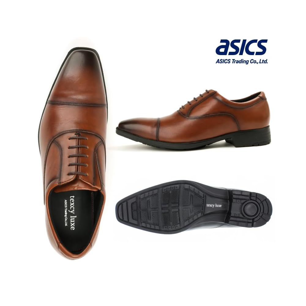 Texcy Luxe Business Shoes, Genuine Leather Sneakers, TU-7010, Men's, Brown, Size 27.5 cm, 3E