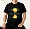 Colorful Autumn Pine Tree Lake Reflection Graphic Tshirt Rainbow Forest Wilderness Landscape Unisex Tee Nature Outdoor Lovers